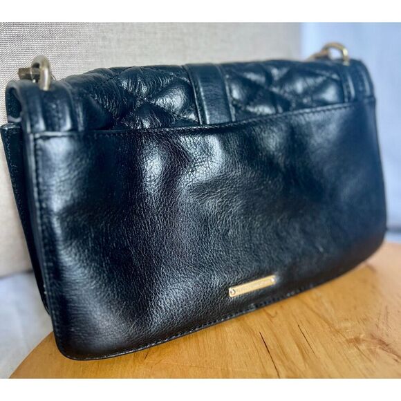Rebecca Minkoff quilted Love Crossbody Bag in Black - Picture 3 of 12